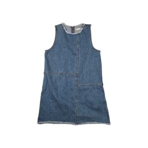 NYC Trends Denim Dress Women's Size Medium Sleeveless Raw Hem‎